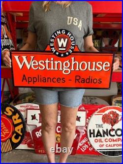Vintage Style Metal Sign Westinghouse Appliances NOT Porcelain 24x14 Made USA