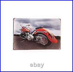 Vintage Style Motorcycle Advertisement Decorative Metal Tin Sign Wall Art