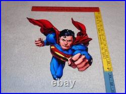 Vintage Superman Movie & Tv Show Die-cut Flying Super Man 12 Metal Gas Oil Sign