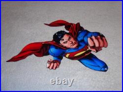 Vintage Superman Movie & Tv Show Die-cut Flying Super Man 12 Metal Gas Oil Sign