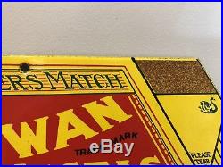 Vintage Swan Vestas Matches Enamel metal advertising sign by Dodo Designs