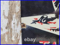 Vintage Tanglefoot Porcelain Sign Old 1947 Michigan Flypaper Hardware Bug Tool