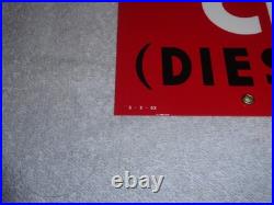 Vintage Texaco Diesel Chief Fuel Sprayer 18 Porcelain Metal Gasoline & Oil Sign