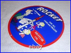 Vintage The Jetsons Animated Tv Show Cartoon? Rocket Motor Oil 12 Metal Sign
