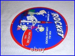 Vintage The Jetsons Animated Tv Show Cartoon? Rocket Motor Oil 12 Metal Sign