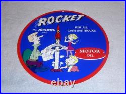 Vintage The Jetsons Animated Tv Show Cartoon? Rocket Motor Oil 12 Metal Sign