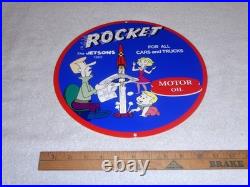 Vintage The Jetsons Animated Tv Show Cartoon? Rocket Motor Oil 12 Metal Sign