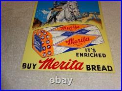 Vintage The Lone Ranger Merita Bread Metal Tv Show Gasoline Oil Advertising Sign Vintage The Lone Ranger Merita Bread Metal Tv Show Gasoline Oil Advertising Sign