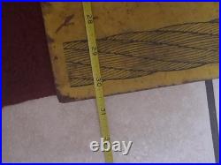 Vintage Tiger Brand Wire Rope Sign Metal Double Sided