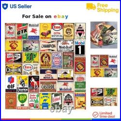 Vintage Tin Signs 35pcs Metal Retro Gas Oil Decor Collectible Wall Art