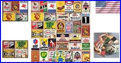 Vintage Tin Signs 35pcs Metal Retro Gas Oil Decor Collectible Wall Art