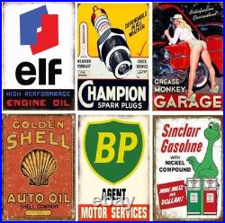Vintage Tin Signs 35pcs Metal Retro Gas Oil Decor Collectible Wall Art