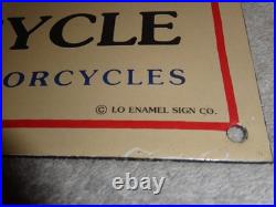 Vintage Triumph T110 Motorcycle Dealer Tiger 10 Porcelain Metal Gasoline? Sign