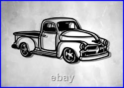 Vintage Truck Decor Metal Sign, Pickup Truck Wall Art, Gift for Truck Lovers