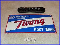 Vintage Twang Vitamin Root Beer 11 Porcelain Metal Soda Pop Gasoline Oil Sign