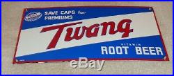 Vintage Twang Vitamin Root Beer 11 Porcelain Metal Soda Pop Gasoline Oil Sign