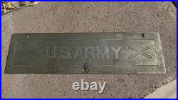 Vintage U. S. ARMY Metal Sign / Plaque / Emblem / Plate Military