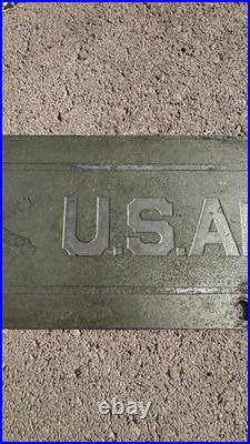 Vintage U. S. ARMY Metal Sign / Plaque / Emblem / Plate Military