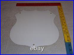 Vintage U. S. Route 66 Kansas United States 11 3/4 Porcelain Metal Gas Oil Sign