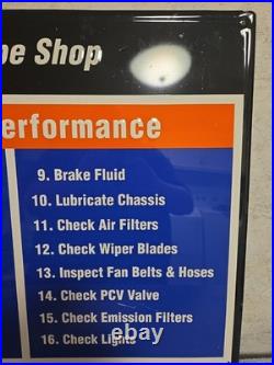 Vintage Union 76 Lube Shop 16 Point Performance Metal Service Sign 29.5x23.5 Vintage Union 76 Lube Shop 16 Point Performance Metal Service Sign 29.5x23.5