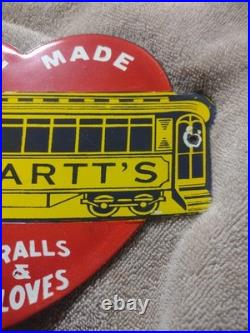 Vintage Union Made Carhartt's Advertising Porcelain Metal Sign