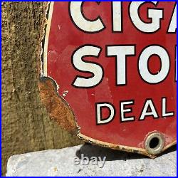 Vintage United Cigar Store Porcelain Metal Sign Dealer Tobacciana Gas Station