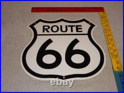 Vintage United States Route 66 U. S. 11 3/4 Porcelain Metal Gasoline & Oil Sign