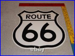 Vintage United States Route 66 U. S. 11 3/4 Porcelain Metal Gasoline & Oil Sign