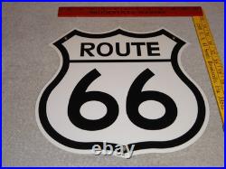Vintage United States Route 66 U. S. 11 3/4 Porcelain Metal Gasoline & Oil Sign