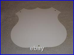 Vintage United States Route 66 U. S. 11 3/4 Porcelain Metal Gasoline & Oil Sign