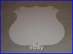 Vintage United States Route 66 U. S. 11 3/4 Porcelain Metal Gasoline & Oil Sign