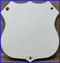 Vintage Us Route 66 Porcelain Metal Highway Sign Gas Oil Road Shield Americana