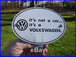 Vintage VW Volkswagen license plate topper beetle bug original auto not a car