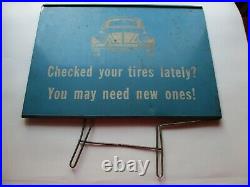 Vintage VW metal display tire sign RARE circa 1967 and earlier