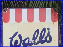 Vintage Walls Ice Cream Porcelain Sign Old Dairy Creamery London Uk Advertising