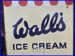 Vintage Walls Ice Cream Porcelain Sign Old Dairy Creamery London Uk Advertising