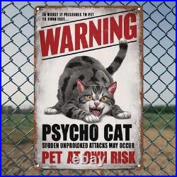 Vintage Warning Sign Mega Signs Aluminum 8x12 Multicolor Decor Plaque