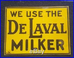 Vintage We Use DeLaval Milker Metal Sign Dairy Cow Farm Feed Seed Farmhouse