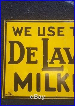 Vintage We Use DeLaval Milker Metal Sign Dairy Cow Farm Feed Seed Farmhouse