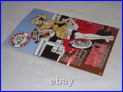 Vintage Wendy White Rose Woman Convertible 16 Porcelain Metal Gasoline Oil Sign