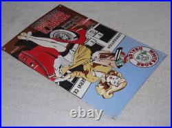 Vintage Wendy White Rose Woman Convertible 16 Porcelain Metal Gasoline Oil Sign