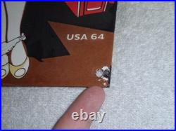 Vintage Wendy White Rose Woman Convertible 16 Porcelain Metal Gasoline Oil Sign