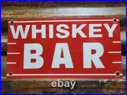 Vintage Whiskey Bar Porcelain Sign Old Restaurant Liquor Speakeasy Pub Saloon