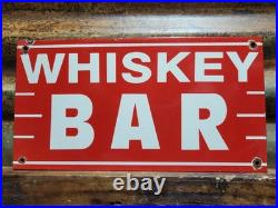 Vintage Whiskey Bar Porcelain Sign Old Restaurant Liquor Speakeasy Pub Saloon