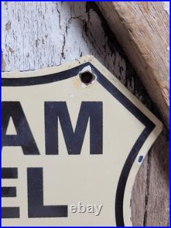 Vintage Wigwam Motel Porcelain Sign Old Route 66 Arizona Teepee Hotel Gas Stop