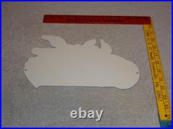 Vintage Wile E. Coyote On Moon Eyes Speed Shop Rocket? Metal Gasoline Oil Sign