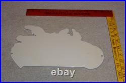 Vintage Wile E. Coyote On Moon Eyes Speed Shop Rocket? Metal Gasoline Oil Sign