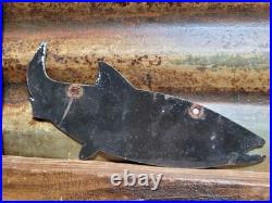 Vintage Winchester Porcelain Sign Old Fishing Lures Salmon Trout Tackle Bait