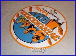 Vintage Winchester Woman & Men Shooting Guns 11 3/4 Porcelain Metal Bullet Sign