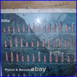Vintage Winchester western ammunition sign metal litho printed